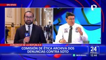 Congresistas reaccionan tras archivo de denuncias contra Alejandro Soto en Comisión de Ética