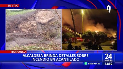 Alcaldesa de Barranco da detalles sobre incendio en la Costa Verde