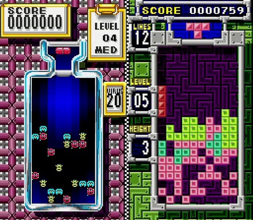 Tetris & Dr. Mario online multiplayer - snes