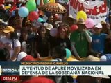 Jóvenes del estado Apure salieron a las calles en respaldo del Presidente Nicolás Maduro