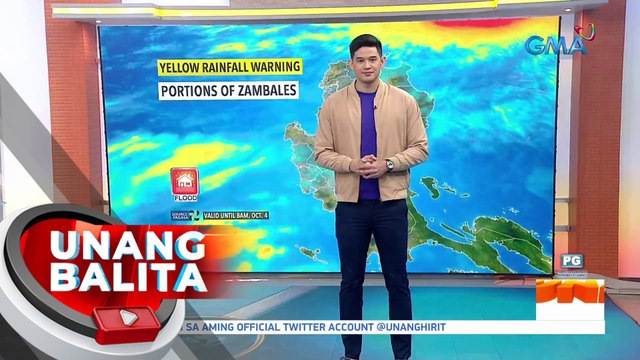Yellow rainfall warning, nakataas ngayon sa ilang bahagi ng Zambales; Pag-uulan sa ilang lugar, epekto ng hanging Habagat na pinalalakas at hinihila ng Bagyong #JennyPH - Weather update today as of 7:26 a.m. (October 4, 2023) | UB