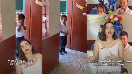 Un niño llora de emoción al celebrar su cumpleaños por primera vez en ocho años