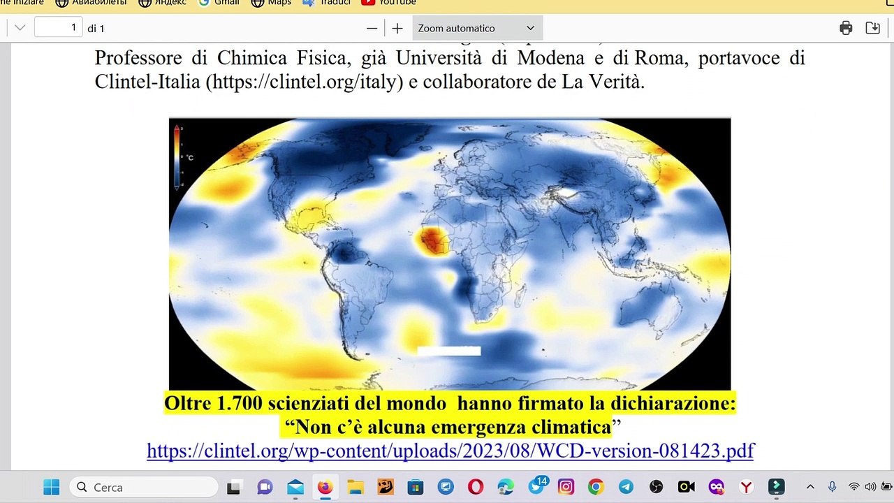 816-il Presidente alister Walter Pansini ,cambio climatico 6 ottobre 20:30