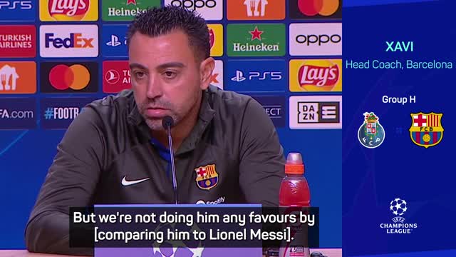 Xavi refuses to compare teenage sensation to Messi