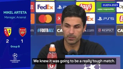 'No excuses' for Arteta after Arsenal loss at Lens