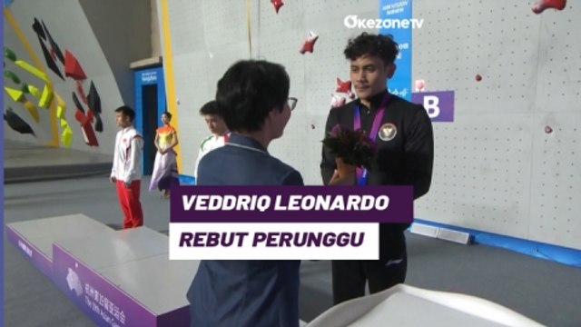 Highlight Asian Games 2023: Terpeleset di Semifinal, Veddriq Leonardo Amankan Medali Perunggu Panjat Tebing