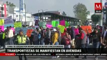 Transportistas de la CdMx realizan bloqueos calles y avenidas