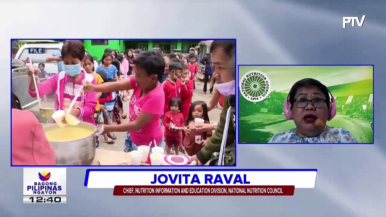 Panayam kay Nutrition Information and Education Division chief Jovita Raval ng National Nutrition Council