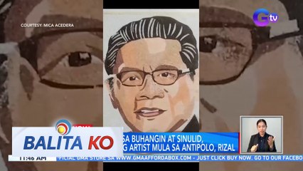 Obrang gawa sa buhangin at sinulid, ibinida ng isang artist mula sa Antipolo, Rizal | BK
