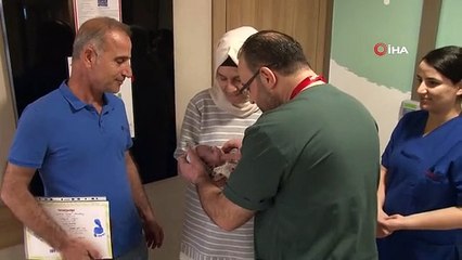 Bağırsaklarından kangren olan 35 haftalık bebek geçirdiği iki ameliyatla sağlığına kavuştu