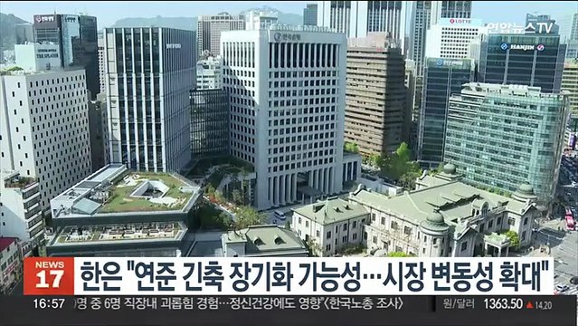 한은 연준 긴축 장기화 가능성…시장 변동성 확대