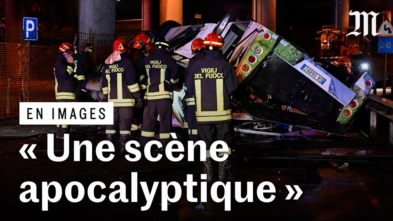 Venise : un bus chute d’un pont et prend feu faisant au moins vingt et un morts