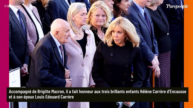 PHOTOS Hélène Carrère d'Encausse : Ses trois brillants enfants unis dans la dignité face à Emmanuel et Brigitte Macron