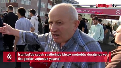 Metrobüs duraklarındaki yoğunluk isyan ettirdi! "Rezillik, insanların burnundan getiriyorlar"
