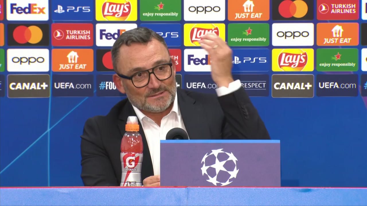 Lens coach Franck Haise on their shock 2-1 UEFA Champions League win ...