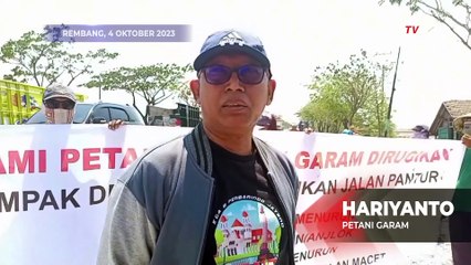 Tambak Tercemar Debu Proyek Pantura, Petani Garam Gelar Aksi Protes Tuntut Pelaksana