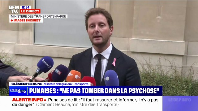 Punaises de lit: Avec les opérateurs de transport, nous allons apporter des solutions encore plus efficaces , annonce Clément Beaune