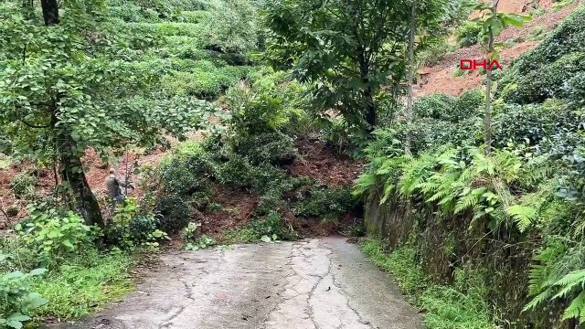 Rize'de heyelan riski nedeniyle evler boşaltıldı