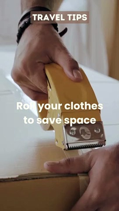 Efficient packing for wrinkle-free outfits. #PackingHacks #Travel