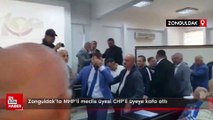 Zonguldak'ta MHP'li meclis üyesi CHP'li üyeye kafa attı