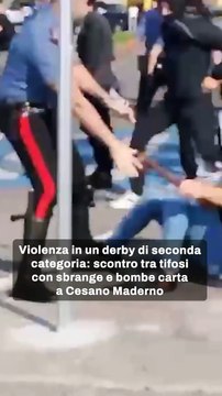 Cesano Maderno, violenza in un derby di seconda categoria: scontro tra tifosi con spranghe e bombe carta