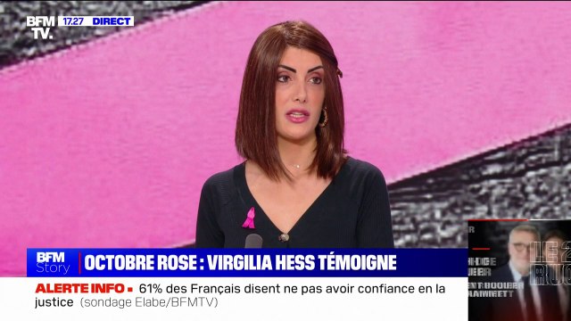 Ça peut arriver à n'importe quel âge : À l'occasion du début de la campagne Octobre rose , Virgilia Hess, journaliste météo, atteinte d’un cancer du sein à 32 ans, témoigne sur BFMTV