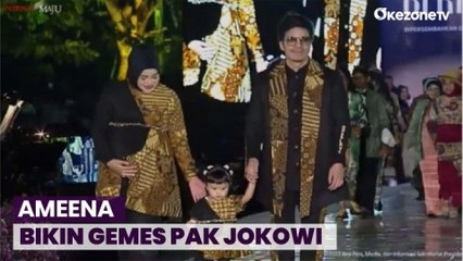 Momen Menggemaskan Ameena dan Pak Jokowi Bikin Luluh