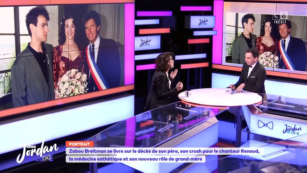 Zabou Breitman répond aux questions de Jordan de Luxe sur C8 et revient notamment sur son couple passé avec le père de ses deux enfants