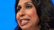 Suella Braverman reacts to photo of herself standing on guide dog at Tory party conference