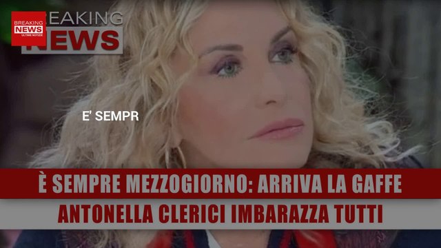 E' Sempre Mezzogiorno, Arriva La Gaffe: Antonella Clerici Imbarazza Tutti!