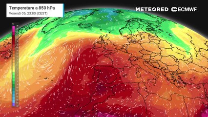 Aria molto calda verso l'Italia