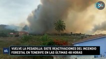 Vuelve la pesadilla siete reactivaciones del incendio forestal en Tenerife en las últimas 48 horas