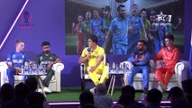 Australia captain Pat Cummins speaks at captains day for the ICC Cricket World Cup 2023 in India