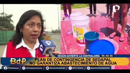 Contraloría sobre plan de Sedapal: no garantiza distribución adecuada de cisternas