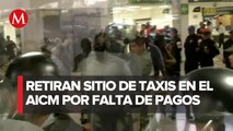 Taxistas del aeropuerto denuncian desalojo en la CdMx
