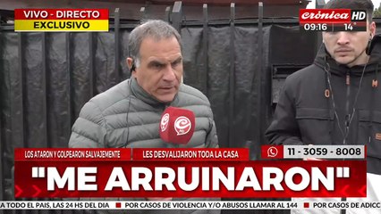 Apoyemos a Erick: lo golpearon salvajemente y le desvalijaron toda la casa