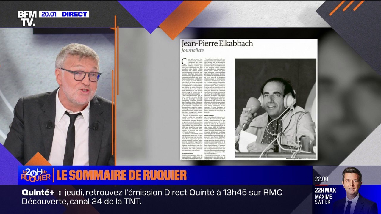 Décès de Jean-Pierre Elkabbach, conflit autour des "10 Commandements" et punaises de lit: le sommaire du 20H de Ruquier