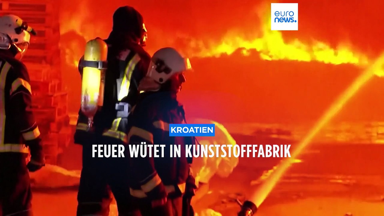 Großbrand wütet in kroatischer Plastikfabrik