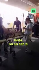 scène assez suréaliste au Urgence de Perpignan