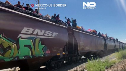 Migrantes fazem perigosa viagem entre o México e os EUA
