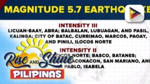 Calayan, Cagayan, tinamaan ng magnitude 5.7 na lindol