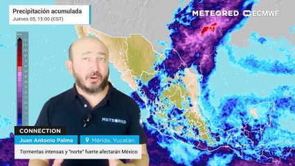 Tormentas intensas y "norte" fuerte afectarán México