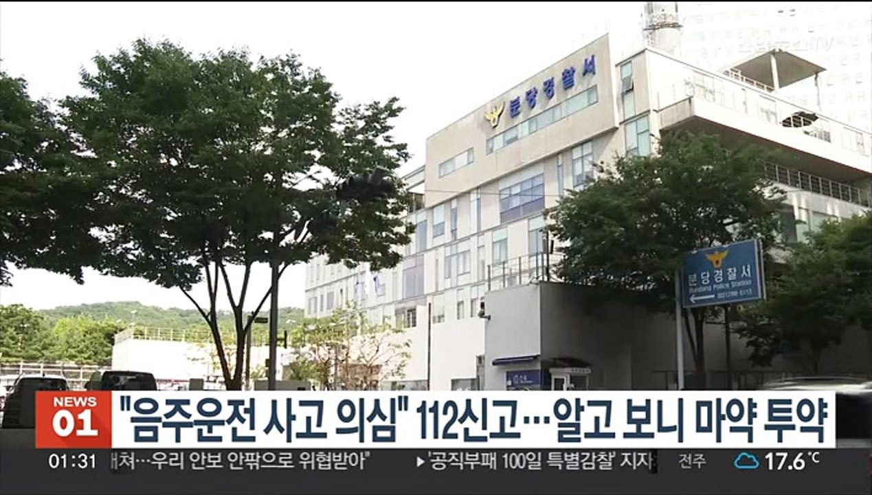 "음주운전 사고 의심" 112신고…알고 보니 마약 투약