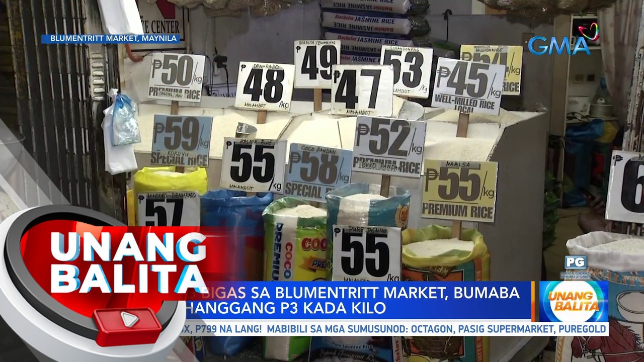 Presyo ng bigas sa Blumentritt Market, bumaba nang P2 hanggang P3 kada kilo  | UB