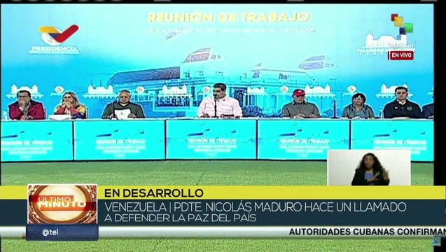 Pdte. Nicolás Maduro hace un llamado a defender la paz de Venezuela
