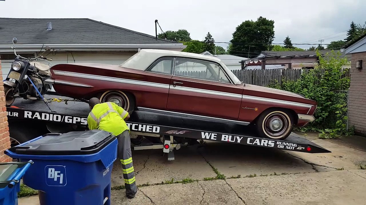 1962 Oldsmobile Jetfire Loaded Onto Trailor