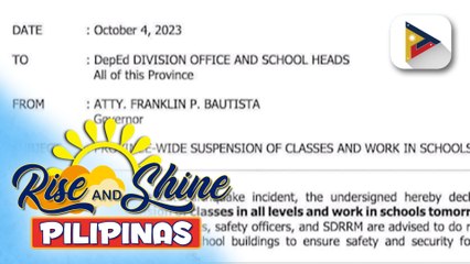 Trabaho at klase sa Davao Occidental, kanselado ngayong Huwebes para sa assessment ng pinsala...