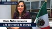Rocío Nahle renuncia a la Secretaría de Energía