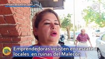 Emprendedoras insisten en rescate a locales en ruinas del Malecón de Coatzacoalcos