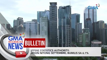 Download Video: PSA: Inflation nitong Setyembre, bumilis sa 6.1% | GMA Integrated News Bulletin